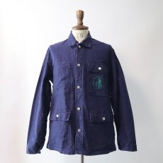 画像10: OLD UNKNOWN BRAND COTTON MOLESKIN EMBROIDERED FRENCH WORK JACKET (10)