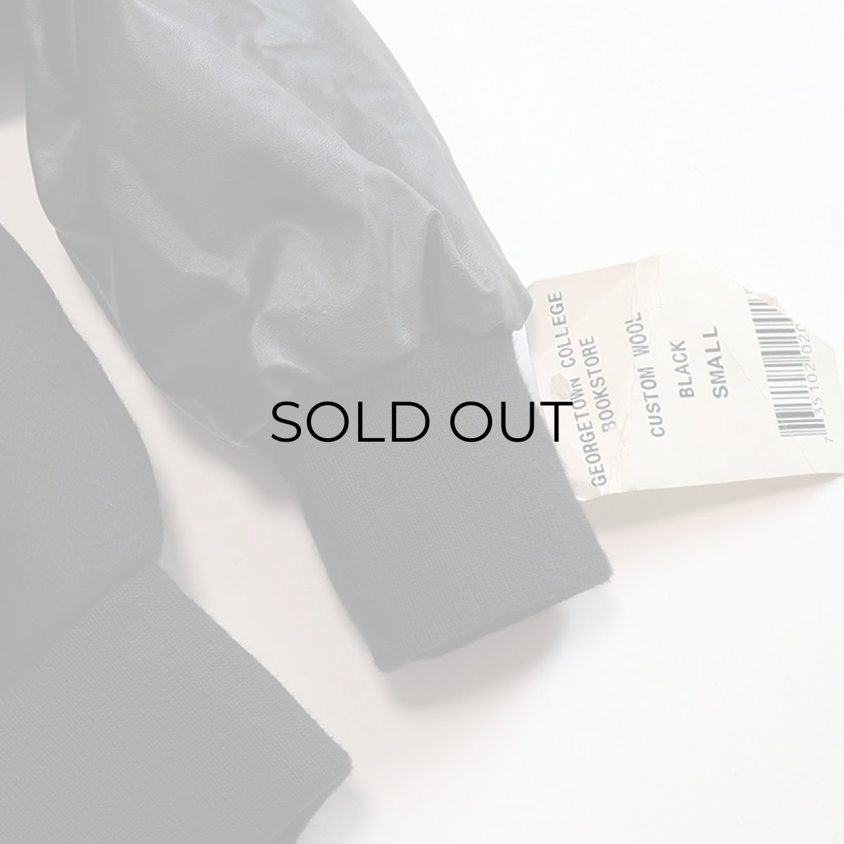 画像12: 〜00's HOLLOWAY WOOL MELTON FAKE LEATHER SLEEVE VARSITY JACKET "MADE IN USA" "DEADSTOCK" (12)