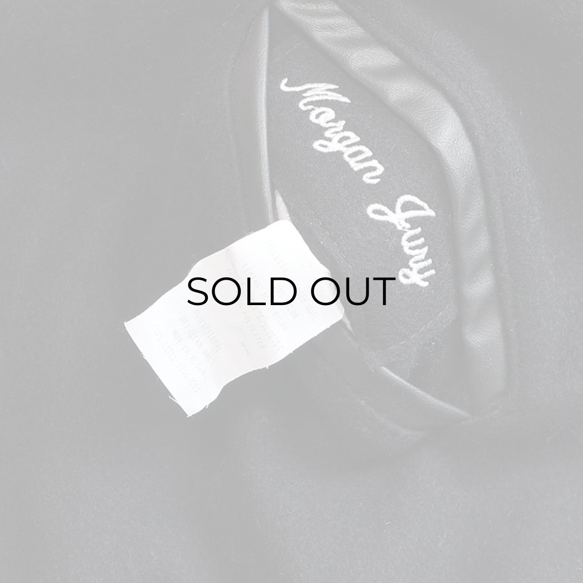 画像8: 〜00's HOLLOWAY WOOL MELTON FAKE LEATHER SLEEVE VARSITY JACKET "MADE IN USA" "DEADSTOCK" (8)