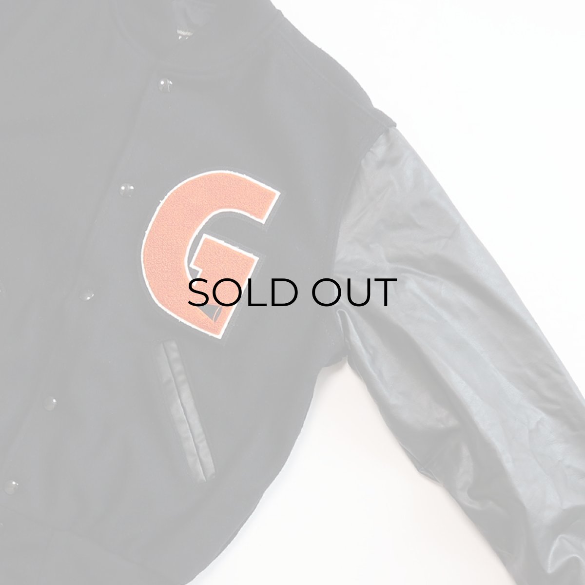 画像4: 〜00's HOLLOWAY WOOL MELTON FAKE LEATHER SLEEVE VARSITY JACKET "MADE IN USA" "DEADSTOCK" (4)