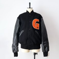 画像16: 〜00's HOLLOWAY WOOL MELTON FAKE LEATHER SLEEVE VARSITY JACKET "MADE IN USA" "DEADSTOCK" (16)