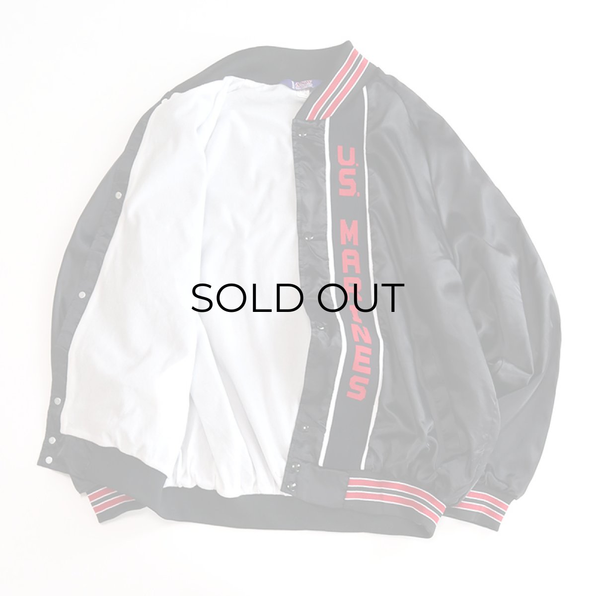 画像2: ASW JACKETS "US MARINES" NYLON FLANNEL LINING SNAP BLOUSON "MADE IN USA" (2)