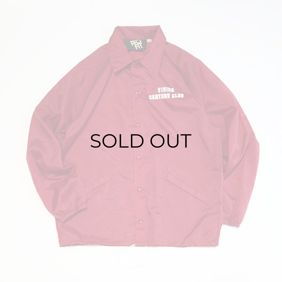 画像2: 80's King Louie "PRO FIT" NYLON W-PRINT SNAP COACH JACKET "VIKING CENTURY CLUB" "MADE IN USA" (2)