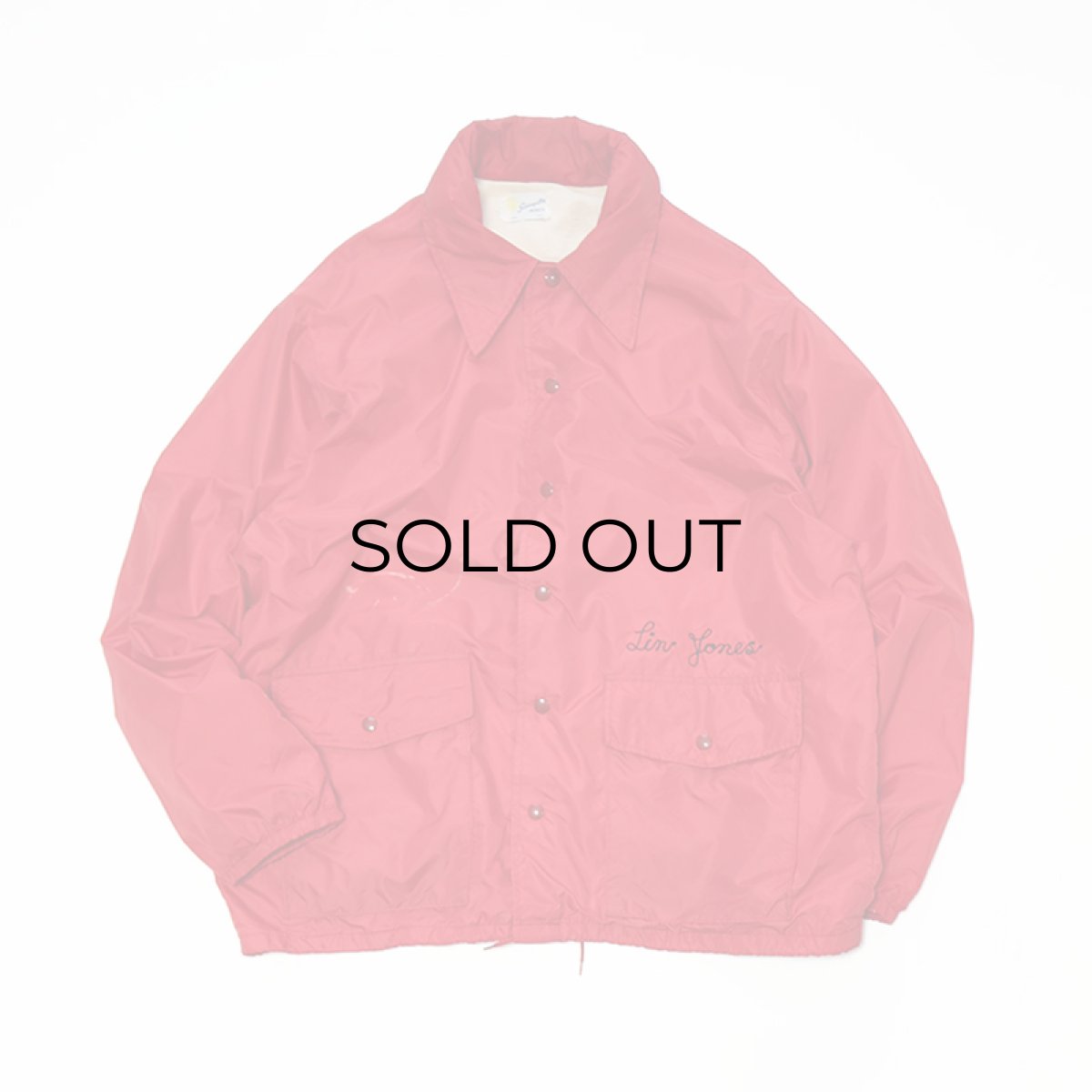 画像2: 70's Swingster NYLON BACK LETTERED FLANNEL LINING SNAP COACH JACKET "CANTON McKINLEY" (2)