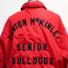 画像17: 70's Swingster NYLON BACK LETTERED FLANNEL LINING SNAP COACH JACKET "CANTON McKINLEY" (17)