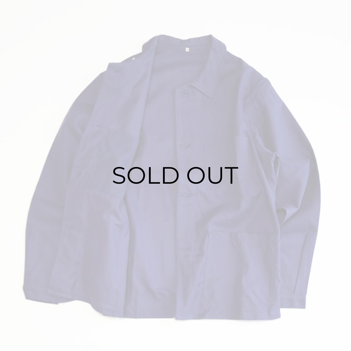 画像2: OLD UNKNOWN BRAND COTTON DRILL FRENCH WORK JACKET "DEADSTOCK" (2)