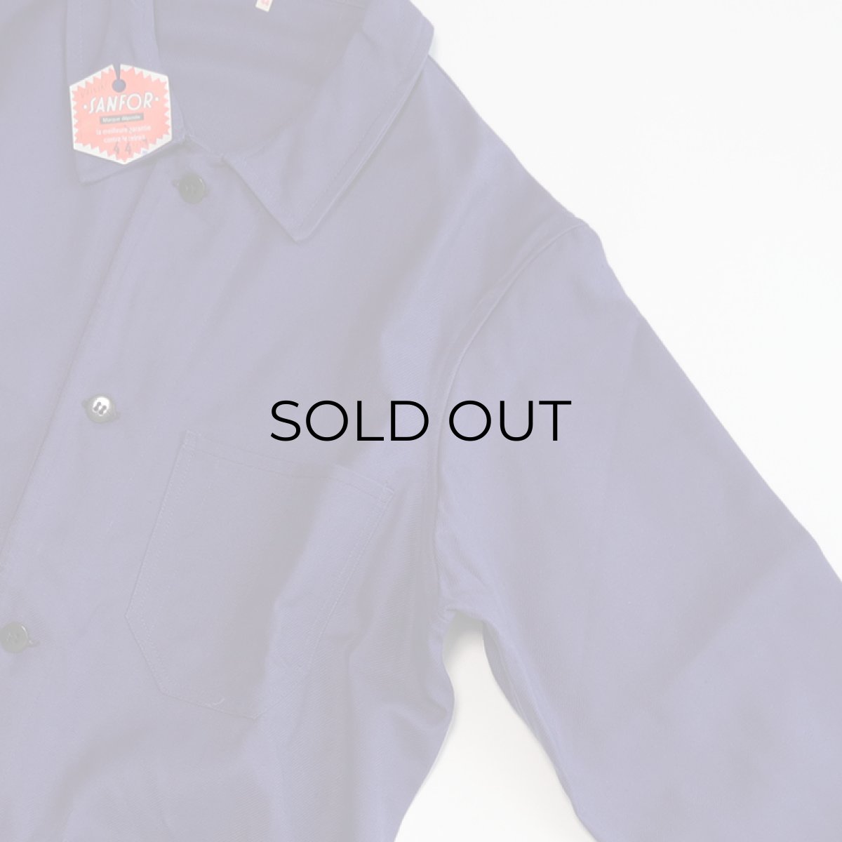 画像4: OLD UNKNOWN BRAND COTTON DRILL FRENCH WORK JACKET "DEADSTOCK" (4)