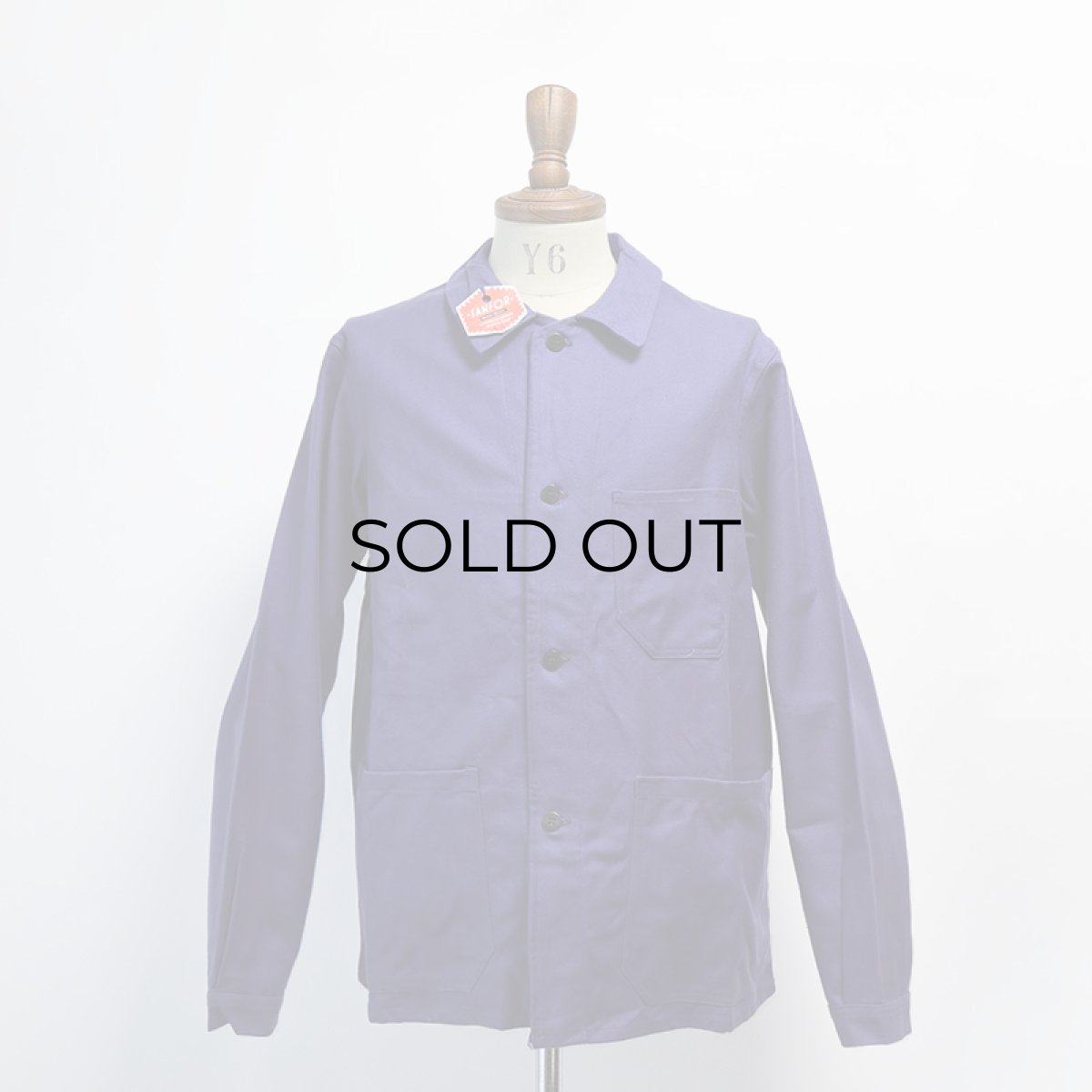 画像9: OLD UNKNOWN BRAND COTTON DRILL FRENCH WORK JACKET "DEADSTOCK" (9)