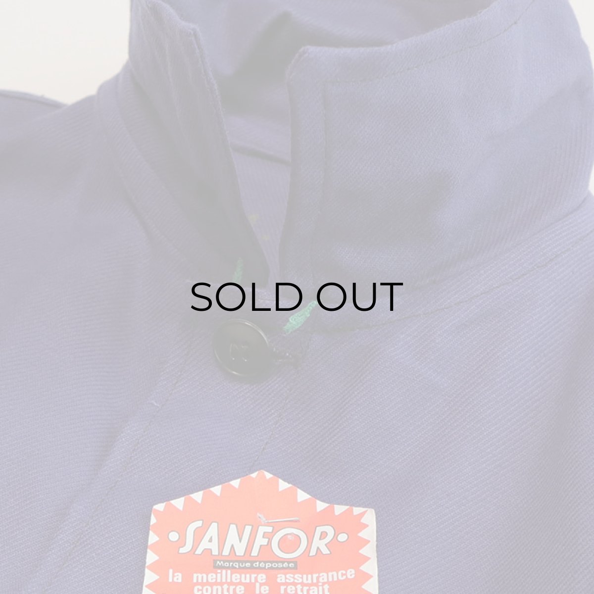 画像7: OLD UNKNOWN BRAND COTTON DRILL FRENCH WORK JACKET "DEADSTOCK" (7)