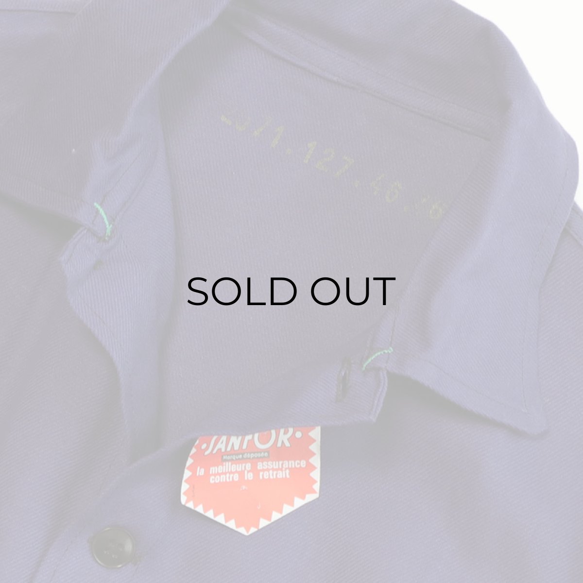 画像8: OLD UNKNOWN BRAND COTTON DRILL FRENCH WORK JACKET "DEADSTOCK" (8)