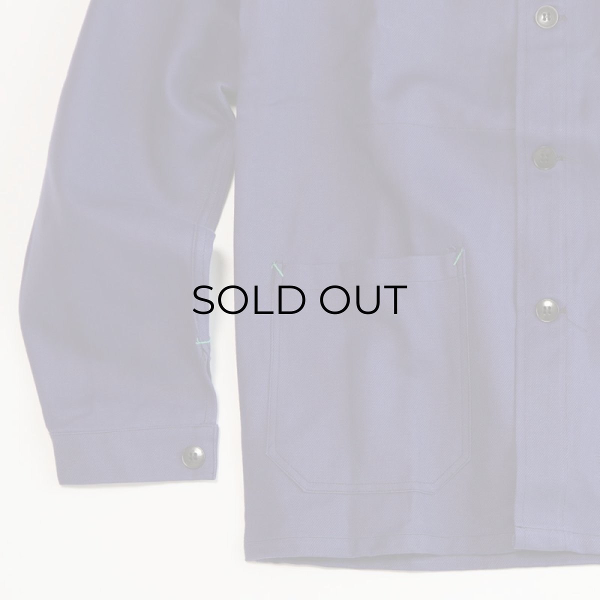 画像5: OLD UNKNOWN BRAND COTTON DRILL FRENCH WORK JACKET "DEADSTOCK" (5)