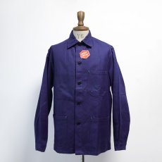 画像12: OLD UNKNOWN BRAND COTTON DRILL FRENCH WORK JACKET "DEADSTOCK" (12)