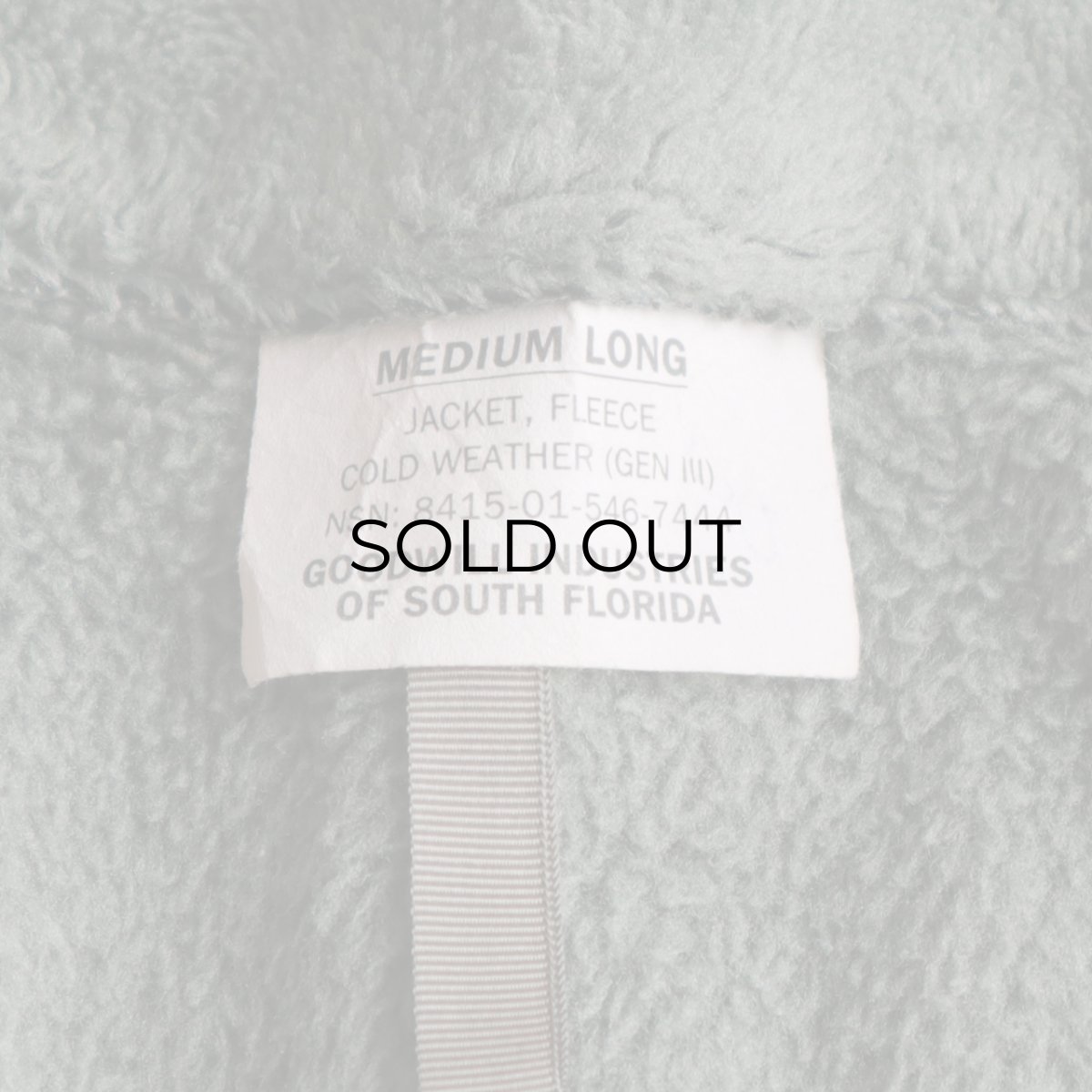 画像8: US MILITARY ECWCS GEN III POLARTEC FLEECE ZIP LINER JACKET 【SIZE : MEDIUM-LONG】 (8)