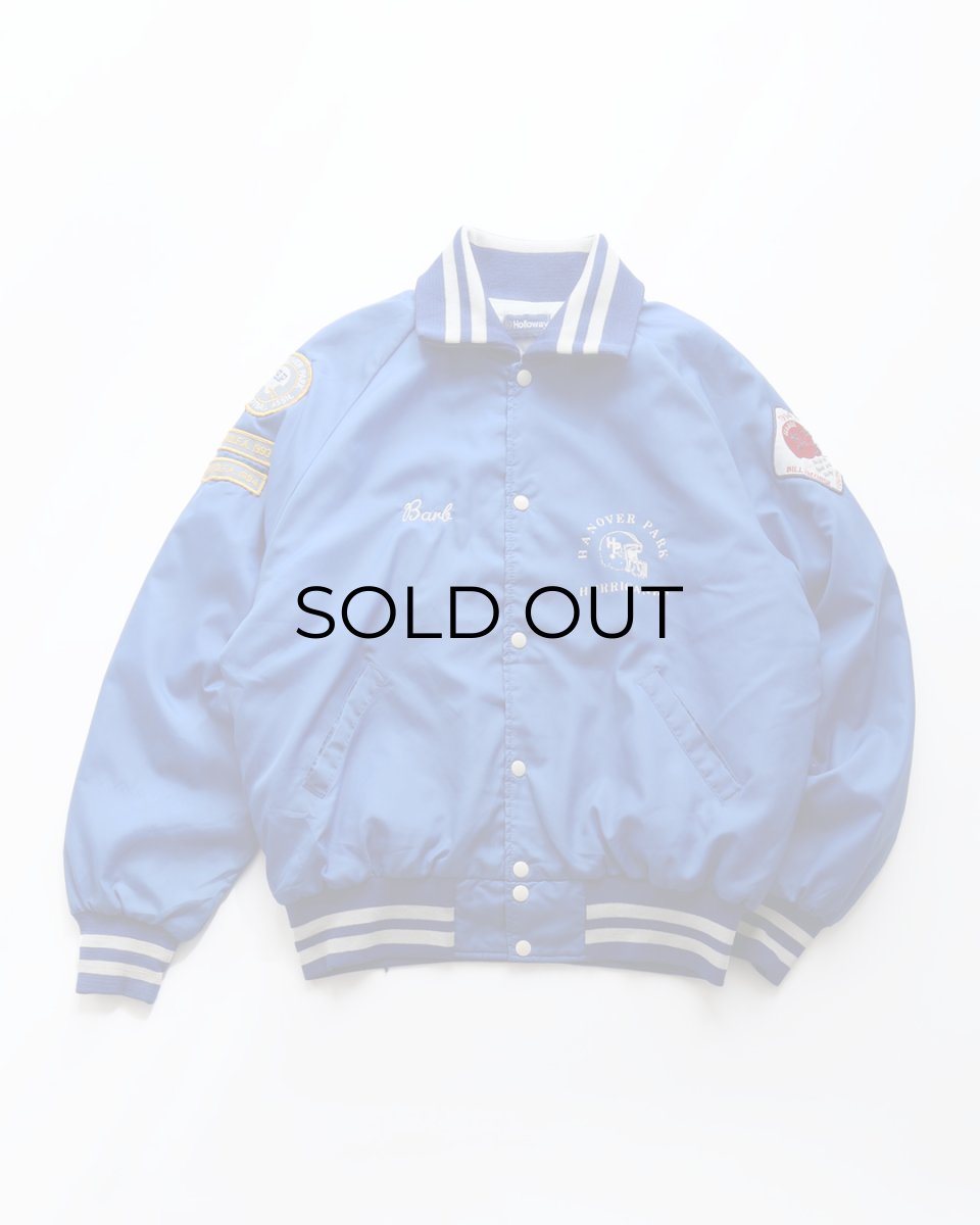 画像1: 〜90's Holloway NYLON BACK PRINT QUILTED LINING SNAP BLOUSON with PATCH "MADE IN USA" (1)