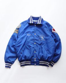 画像1: 〜90's Holloway NYLON BACK PRINT QUILTED LINING SNAP BLOUSON with PATCH "MADE IN USA" (1)