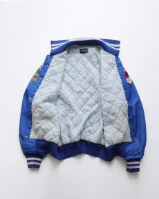画像4: 〜90's Holloway NYLON BACK PRINT QUILTED LINING SNAP BLOUSON with PATCH "MADE IN USA" (4)