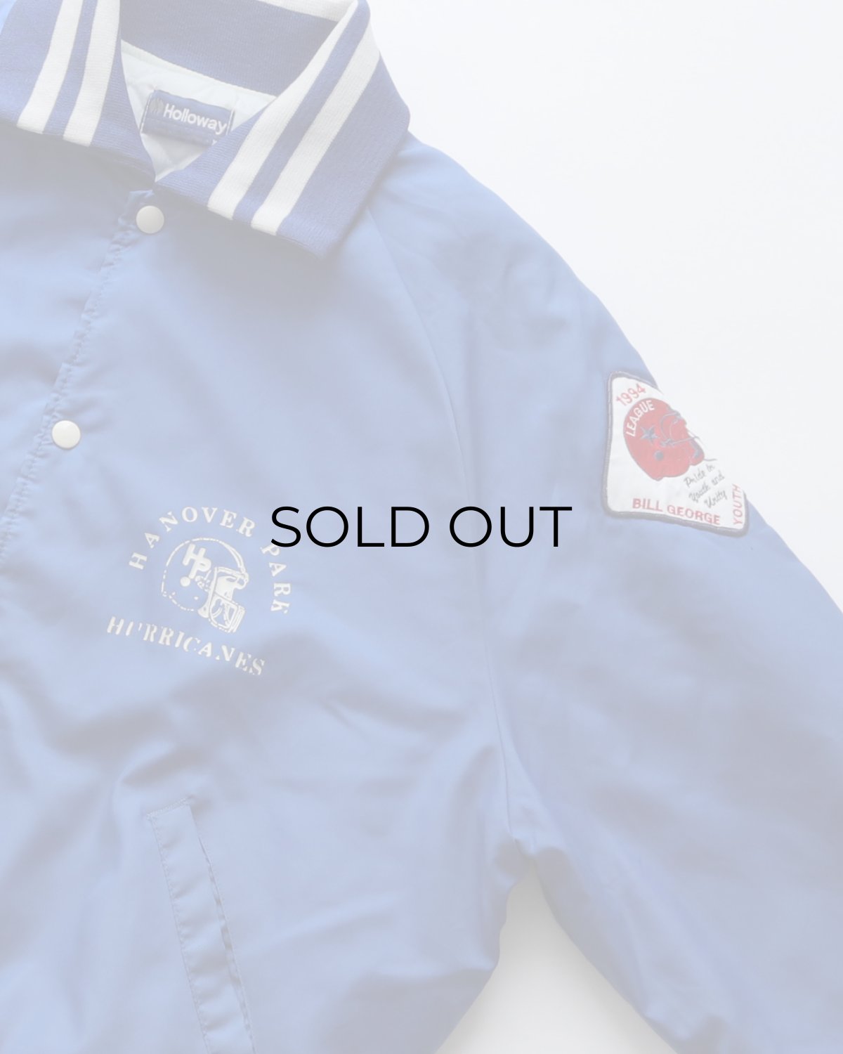 画像6: 〜90's Holloway NYLON BACK PRINT QUILTED LINING SNAP BLOUSON with PATCH "MADE IN USA" (6)