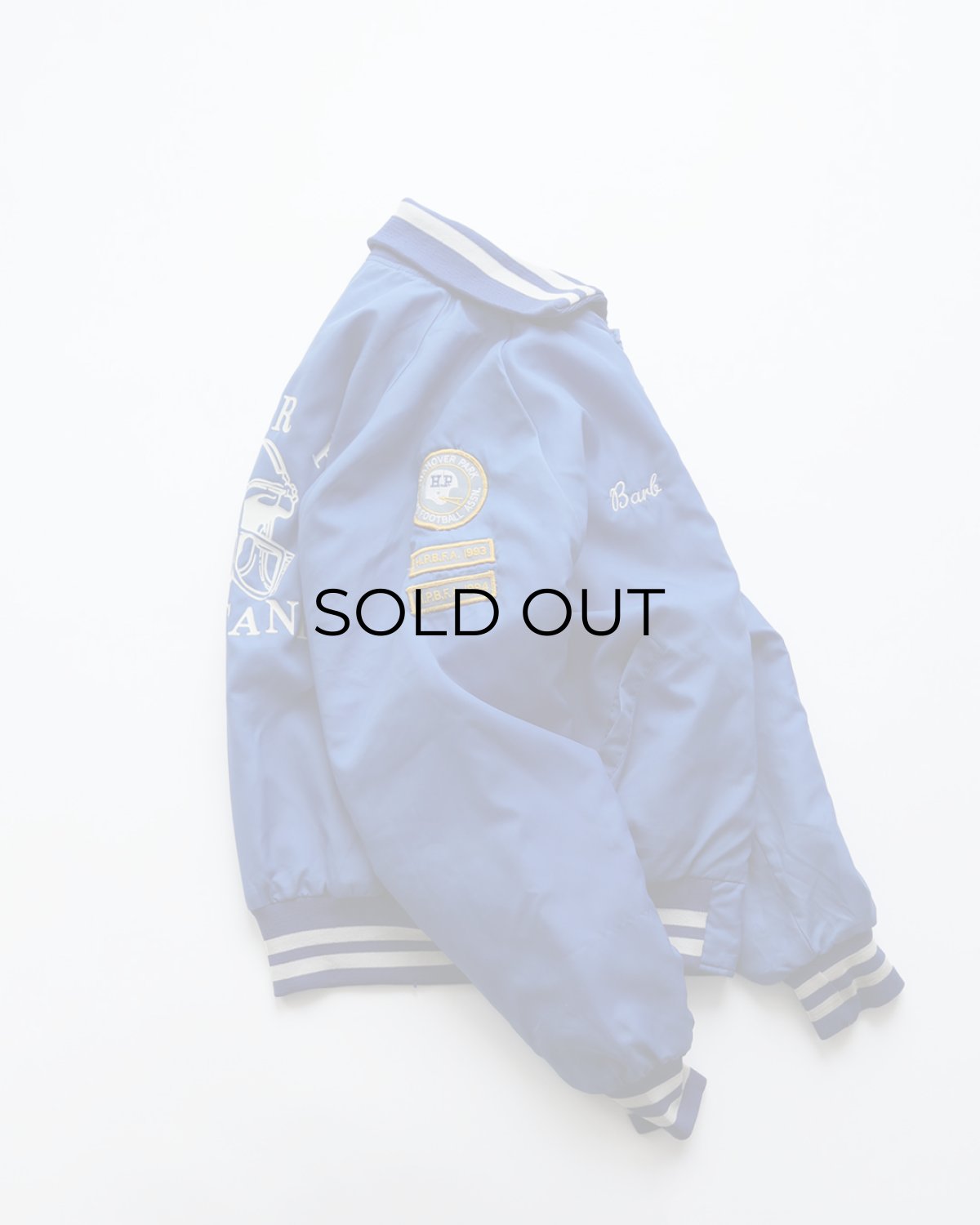 画像3: 〜90's Holloway NYLON BACK PRINT QUILTED LINING SNAP BLOUSON with PATCH "MADE IN USA" (3)