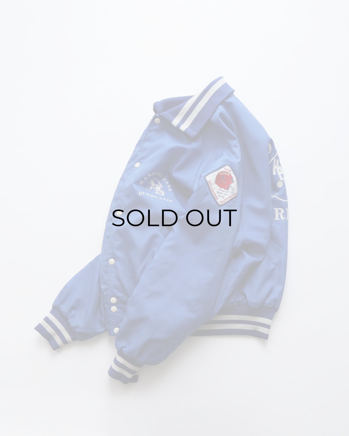 画像2: 〜90's Holloway NYLON BACK PRINT QUILTED LINING SNAP BLOUSON with PATCH "MADE IN USA" (2)