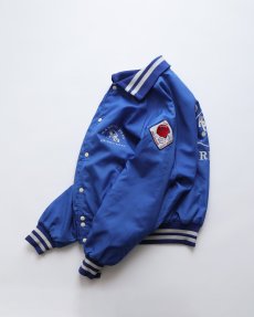 画像2: 〜90's Holloway NYLON BACK PRINT QUILTED LINING SNAP BLOUSON with PATCH "MADE IN USA" (2)