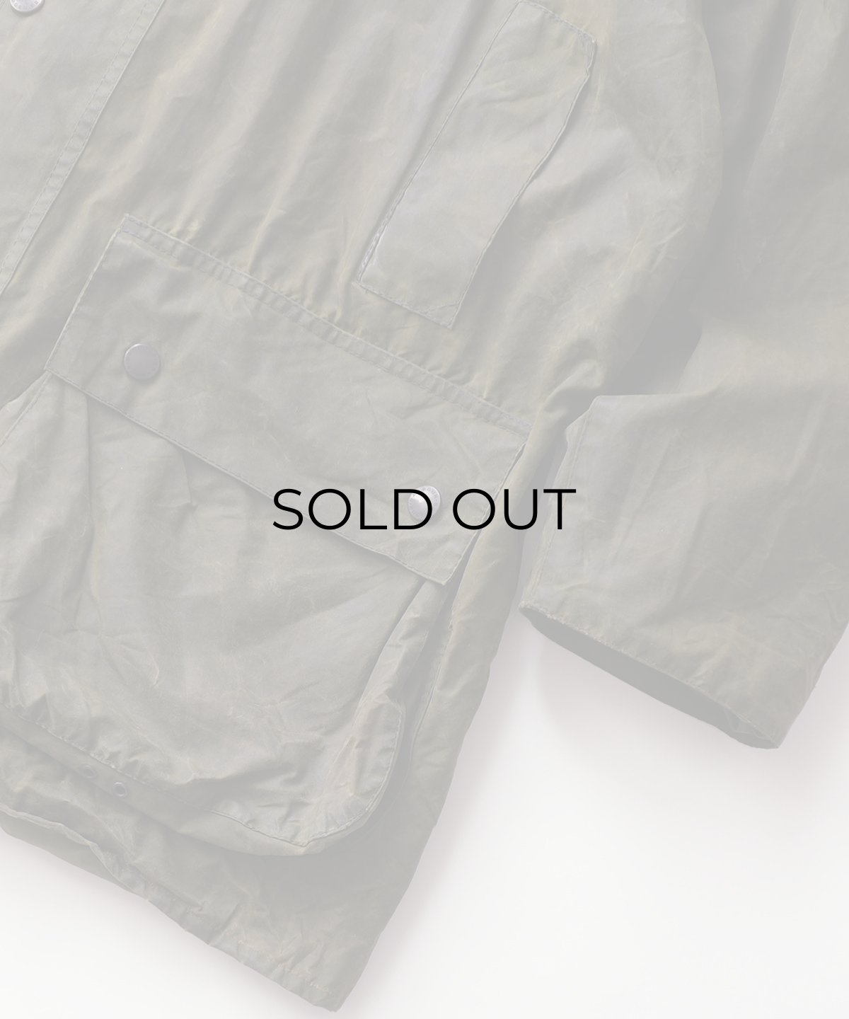 画像10: OLD Barbour "BORDER" WAXED COTTON FIELD COAT with HOOD "MADE IN ENGLAND" (10)