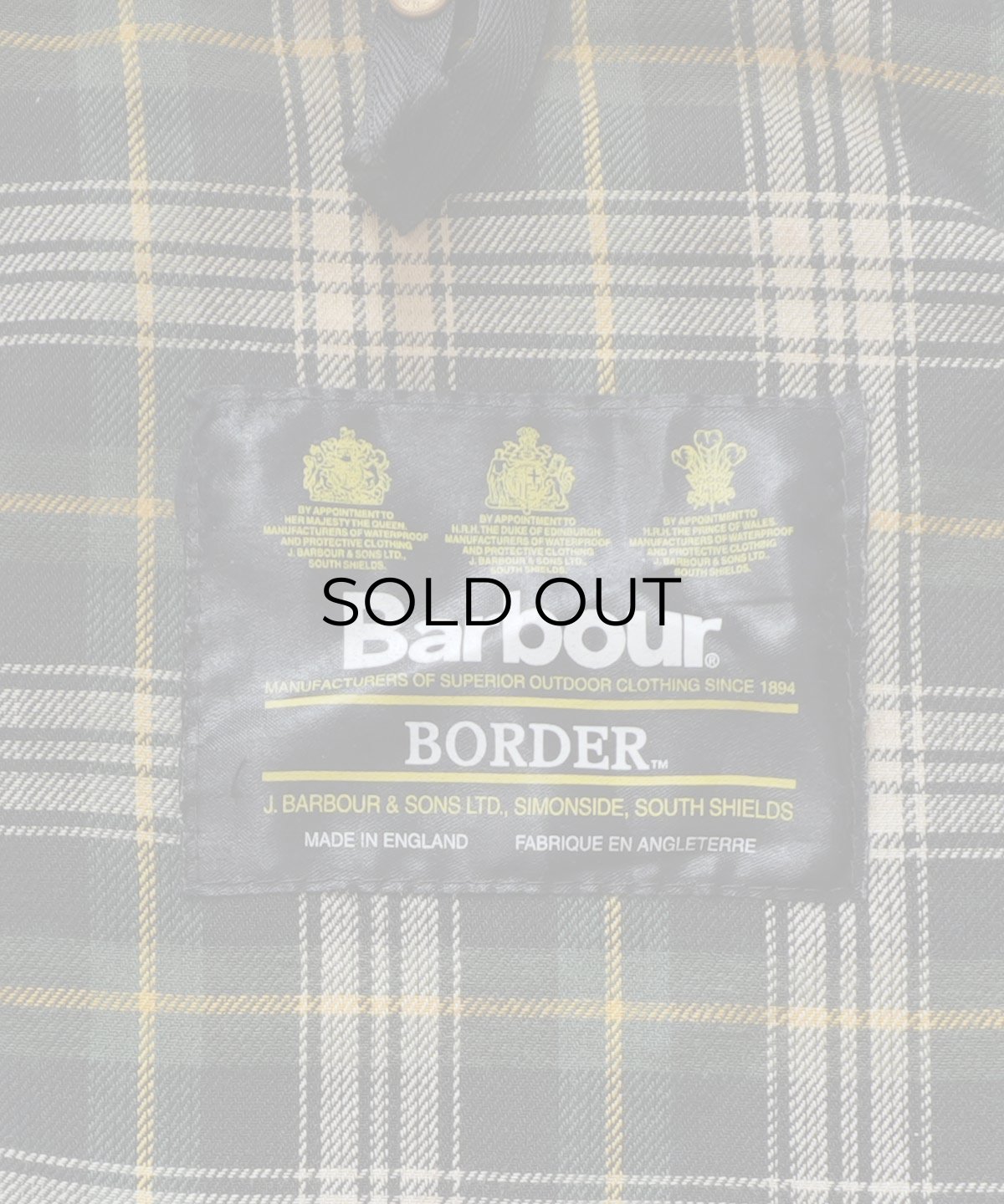 画像14: OLD Barbour "BORDER" WAXED COTTON FIELD COAT with HOOD "MADE IN ENGLAND" (14)