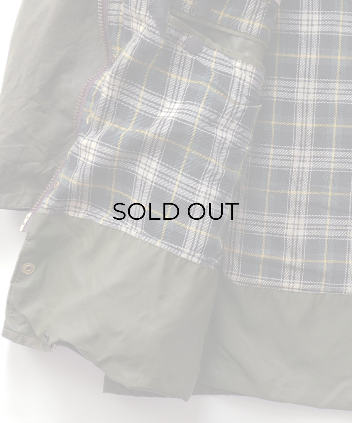 画像7: OLD Barbour "BORDER" WAXED COTTON FIELD COAT with HOOD "MADE IN ENGLAND" (7)