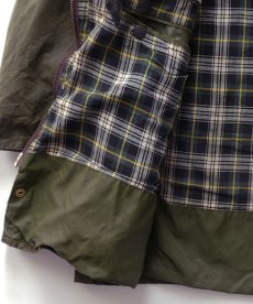 画像7: OLD Barbour "BORDER" WAXED COTTON FIELD COAT with HOOD "MADE IN ENGLAND" (7)
