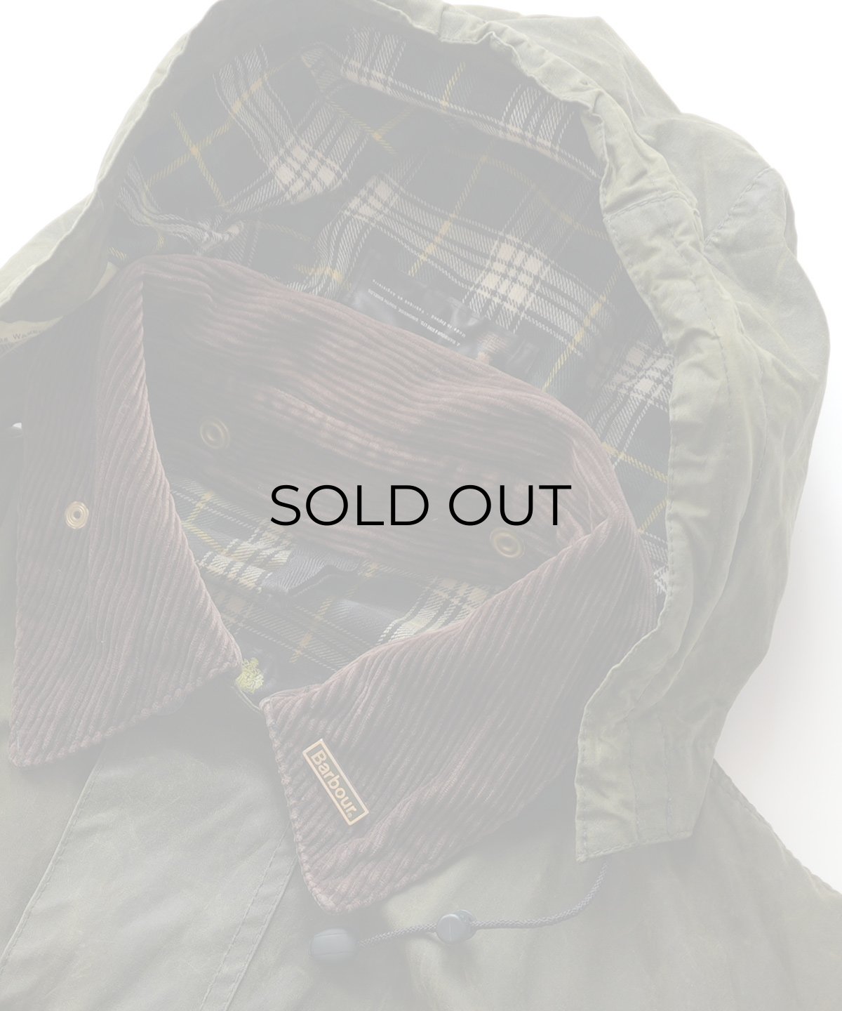 画像8: OLD Barbour "BORDER" WAXED COTTON FIELD COAT with HOOD "MADE IN ENGLAND" (8)