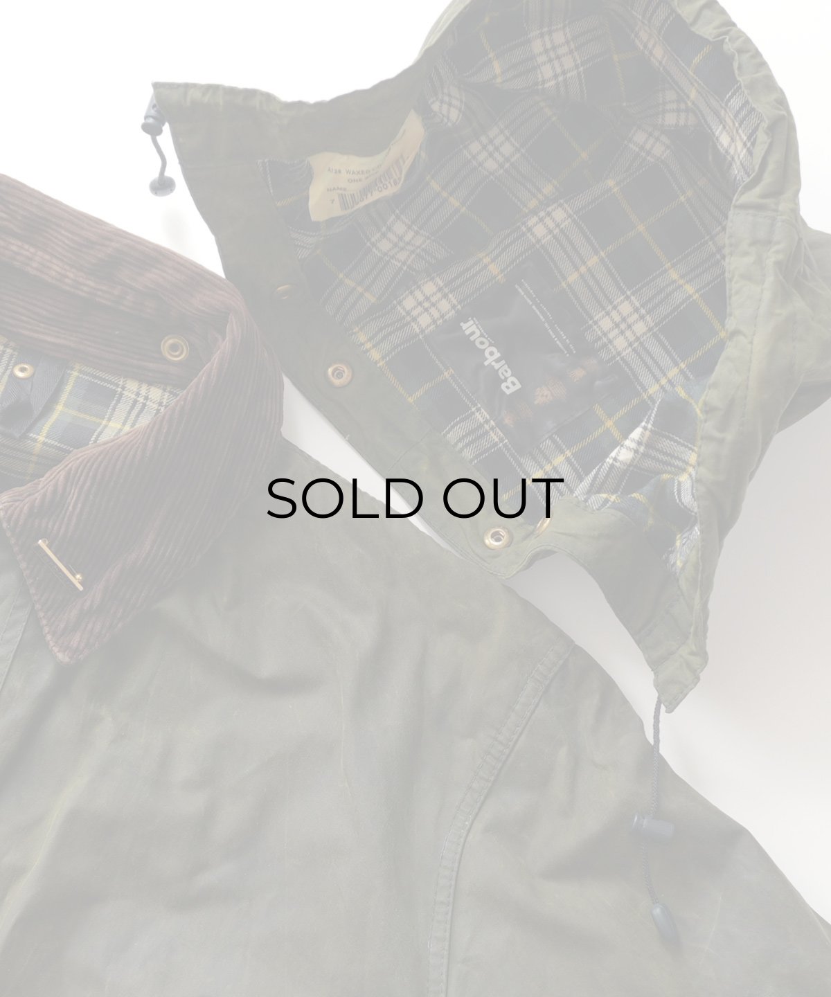 画像17: OLD Barbour "BORDER" WAXED COTTON FIELD COAT with HOOD "MADE IN ENGLAND" (17)