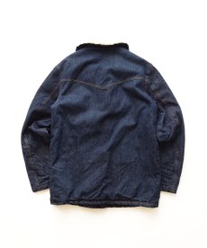 画像3: OLD ETS TERRY CANON DENIM SHAWL COLLAR SNAP SHERPA JACKET "MADE IN ITALY" (3)
