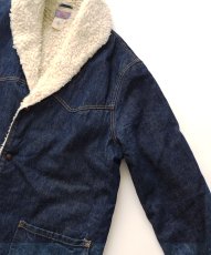 画像4: OLD ETS TERRY CANON DENIM SHAWL COLLAR SNAP SHERPA JACKET "MADE IN ITALY" (4)