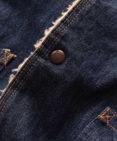 画像9: OLD ETS TERRY CANON DENIM SHAWL COLLAR SNAP SHERPA JACKET "MADE IN ITALY" (9)