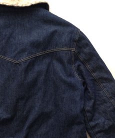 画像6: OLD ETS TERRY CANON DENIM SHAWL COLLAR SNAP SHERPA JACKET "MADE IN ITALY" (6)