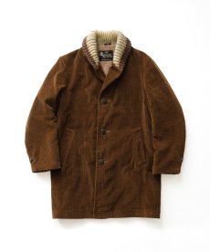 画像1: 60's Sears "Oakbrook Sportswear" WIDE WALE CORDUROY BOA LINING RIB SHAWL COLLAR CAR COAT (1)