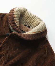 画像9: 60's Sears "Oakbrook Sportswear" WIDE WALE CORDUROY BOA LINING RIB SHAWL COLLAR CAR COAT (9)