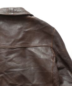 画像6: 60's UNKNOWN BRAND LEATHER WOOL LINING W-BREASTED FRENCH WORK JACKET "Corbusier Jacket" (6)