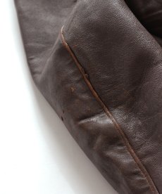 画像13: 60's UNKNOWN BRAND LEATHER WOOL LINING W-BREASTED FRENCH WORK JACKET "Corbusier Jacket" (13)