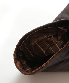 画像18: 60's UNKNOWN BRAND LEATHER WOOL LINING W-BREASTED FRENCH WORK JACKET "Corbusier Jacket" (18)