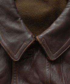 画像10: 60's UNKNOWN BRAND LEATHER WOOL LINING W-BREASTED FRENCH WORK JACKET "Corbusier Jacket" (10)