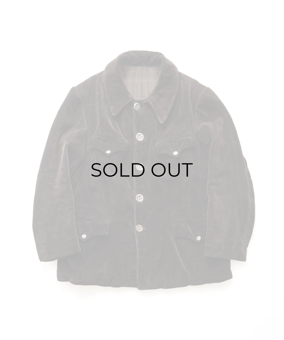 画像1: 〜50's LCD HEAVY COTTON WIDE WALE CORDUROY COTTON CHECK FLANNEL LINING FRENCH HUNTING JACKET (1)