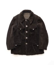 画像1: 〜50's LCD HEAVY COTTON WIDE WALE CORDUROY COTTON CHECK FLANNEL LINING FRENCH HUNTING JACKET (1)