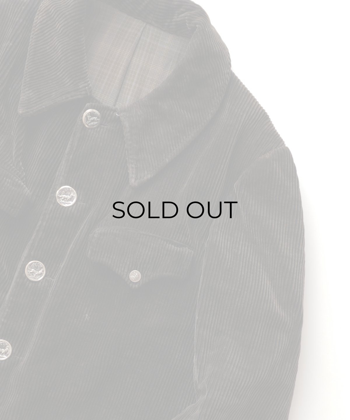 画像4: 〜50's LCD HEAVY COTTON WIDE WALE CORDUROY COTTON CHECK FLANNEL LINING FRENCH HUNTING JACKET (4)