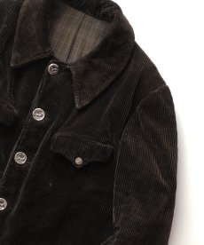 画像4: 〜50's LCD HEAVY COTTON WIDE WALE CORDUROY COTTON CHECK FLANNEL LINING FRENCH HUNTING JACKET (4)