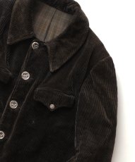 画像4: 〜50's LCD HEAVY COTTON WIDE WALE CORDUROY COTTON CHECK FLANNEL LINING FRENCH HUNTING JACKET (4)