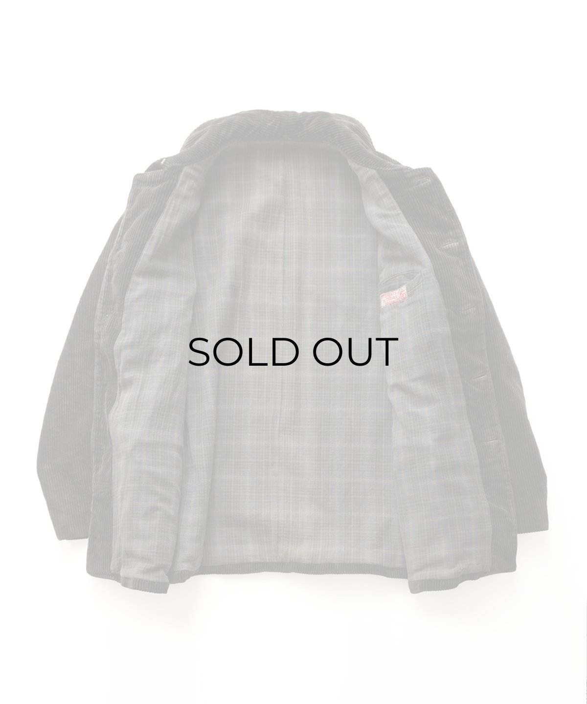 画像2: 〜50's LCD HEAVY COTTON WIDE WALE CORDUROY COTTON CHECK FLANNEL LINING FRENCH HUNTING JACKET (2)