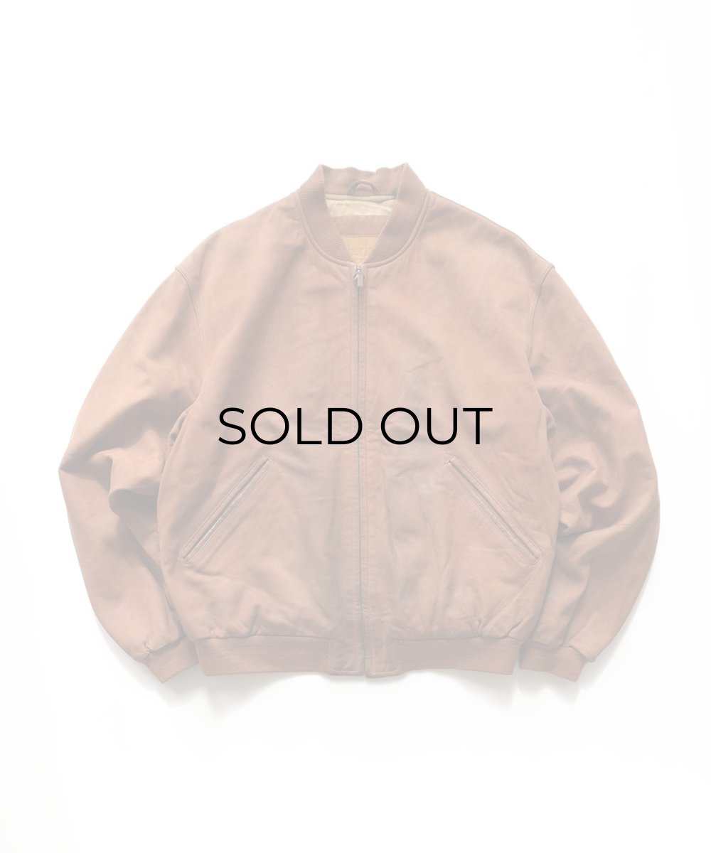 画像1: 90's Timberland NUBUCK LEATHER ZIP BLOUSON (1)
