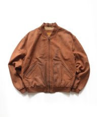 画像1: 90's Timberland NUBUCK LEATHER ZIP BLOUSON (1)