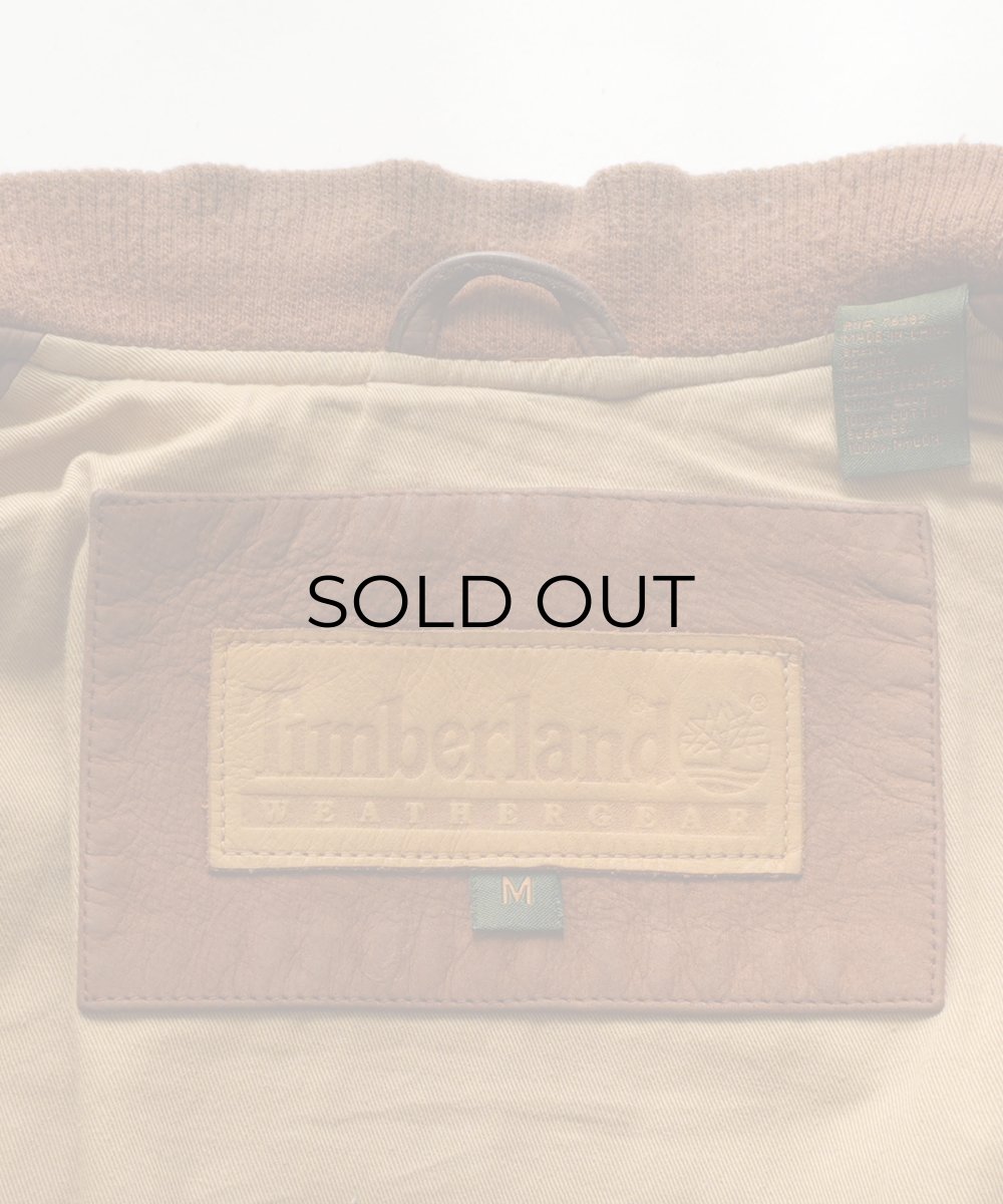 画像13: 90's Timberland NUBUCK LEATHER ZIP BLOUSON (13)