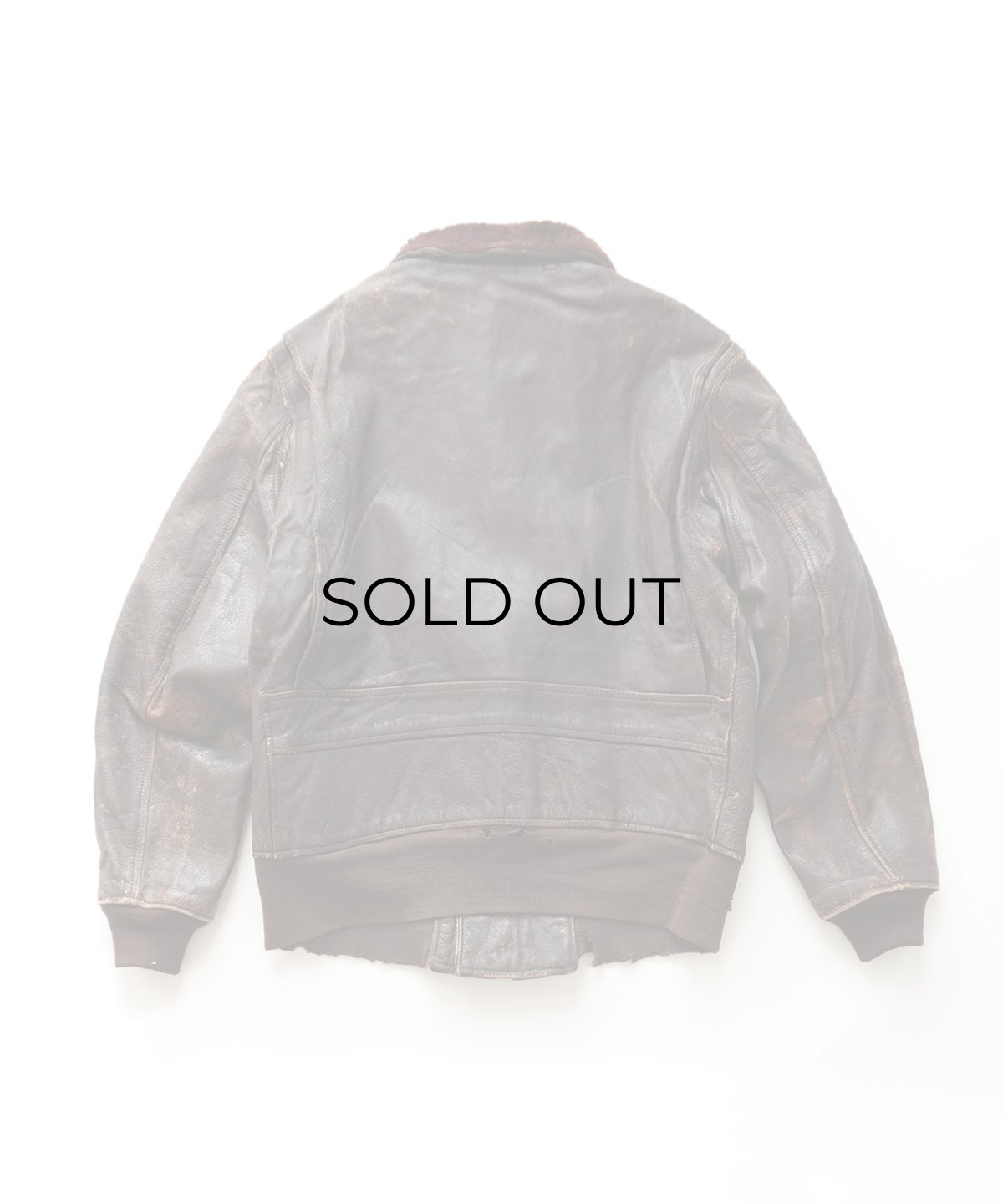 画像3: 60's US NAVY "G-1" GOATSKIN LEATHER MOUTON COLLAR ZIP FLIGHT JACKET (3)